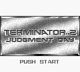 Terminator 2 Judgment Day title screen for GameBoy
